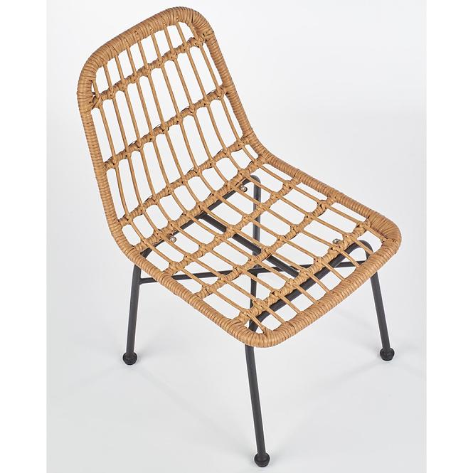 Szék K401 Rattan/Szövet/Fém Natural/fekete