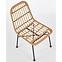 Szék K401 Rattan/Szövet/Fém Natural/fekete,4