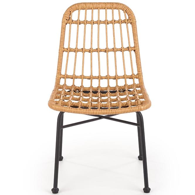 Szék K401 Rattan/Szövet/Fém Natural/fekete