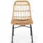 Szék K401 Rattan/Szövet/Fém Natural/fekete,5