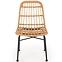 Szék K401 Rattan/Szövet/Fém Natural/fekete,5