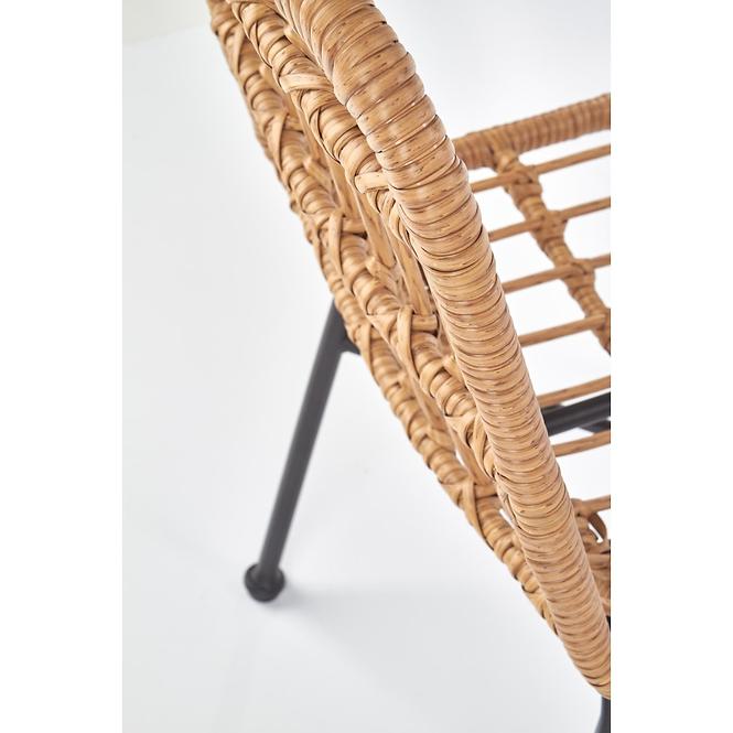 Szék K401 Rattan/Szövet/Fém Natural/fekete,6