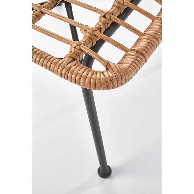 Szék K401 Rattan/Szövet/Fém Natural/fekete