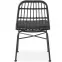 Szék K401 Rattan/Szövet/Fém fekete/szürke,10