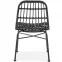 Szék K401 Rattan/Szövet/Fém fekete/szürke,11