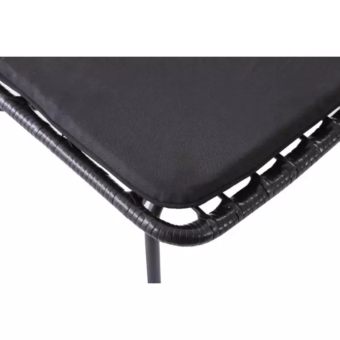 Szék K401 Rattan/Szövet/Fém fekete/szürke
