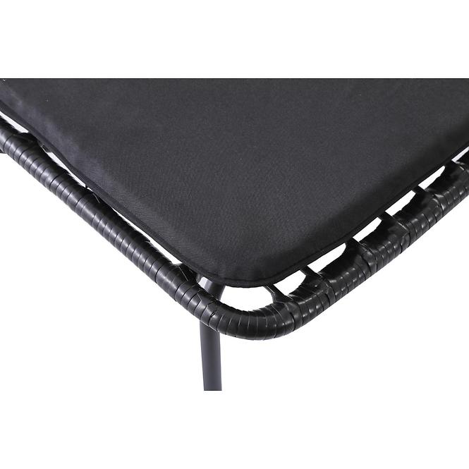 Szék K401 Rattan/Szövet/Fém fekete/szürke