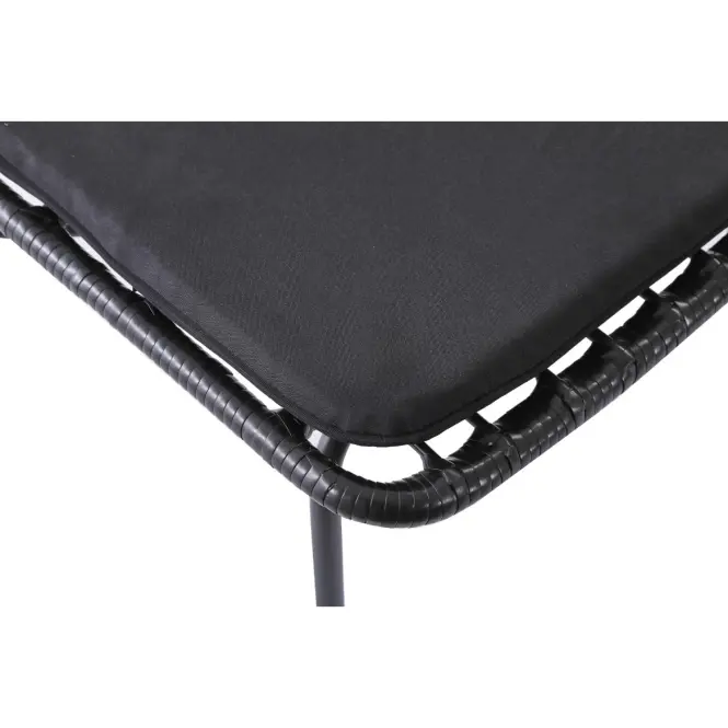 Szék K401 Rattan/Szövet/Fém fekete/szürke,12