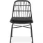 Szék K401 Rattan/Szövet/Fém fekete/szürke,13