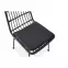 Szék K401 Rattan/Szövet/Fém fekete/szürke,14