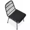 Szék K401 Rattan/Szövet/Fém fekete/szürke,16