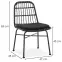 Szék K401 Rattan/Szövet/Fém fekete/szürke,2