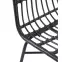 Szék K401 Rattan/Szövet/Fém fekete/szürke,20