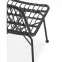 Szék K401 Rattan/Szövet/Fém fekete/szürke,21