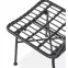 Szék K401 Rattan/Szövet/Fém fekete/szürke,3