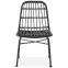 Szék K401 Rattan/Szövet/Fém fekete/szürke,6