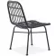 Szék K401 Rattan/Szövet/Fém fekete/szürke,8