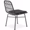 Szék K401 Rattan/Szövet/Fém fekete/szürke,9