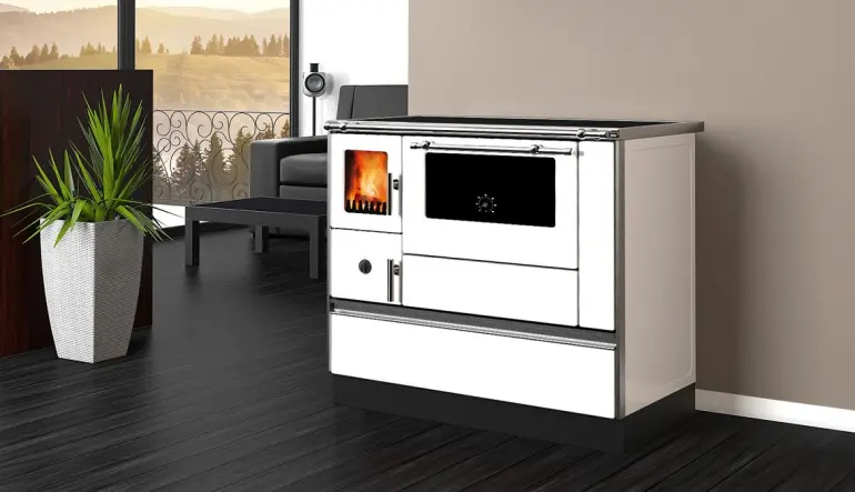 Tűzhely Dominant 90 fehér 7,6 kW jobb