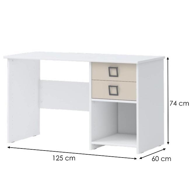 Íróasztal Kiki KS6-BE/KI-01 white/sand,2