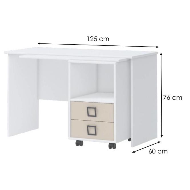 Íróasztal Kiki RS-BE/KI-01 white/sand,2