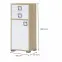 Komód 1D2S Kiki OR12-BK/KI-15 beech/white,2