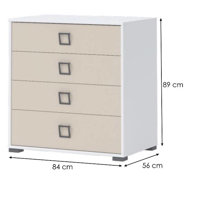 Komód Kiki F4-BE/KI-01 white/sand