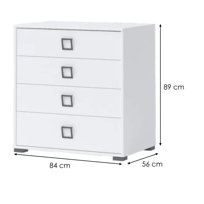 Komód Kiki F4-BE/KI-15 white/white,2