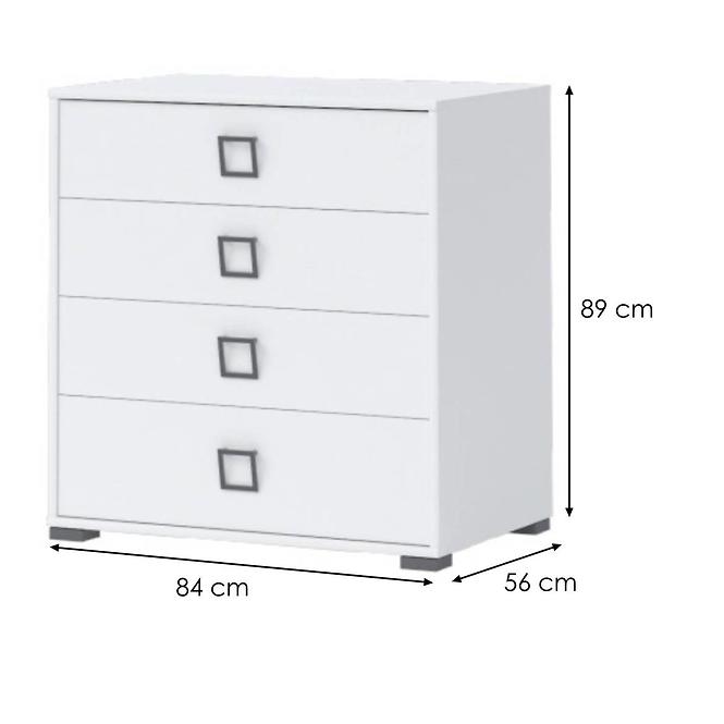 Komód Kiki F4-BE/KI-15 white/white,2