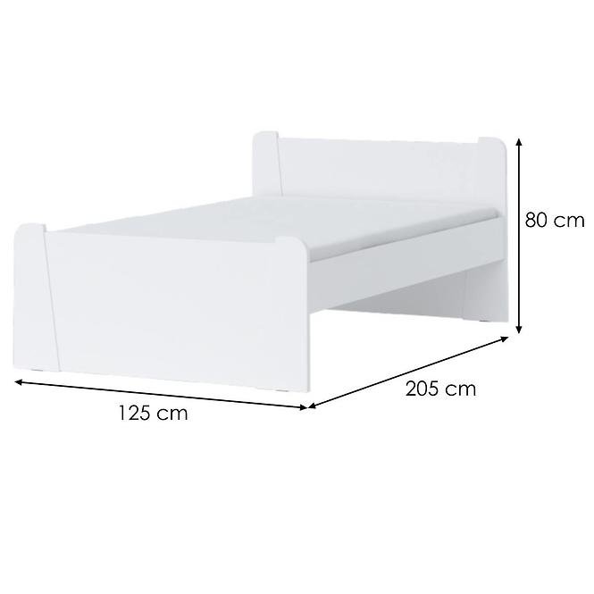 Ágy Kiki KR120-BE/KI white