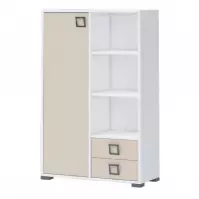 Könyvszekrény Kiki K12-BE/KI-01 white/sand