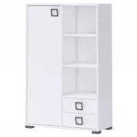 Könyvszekrény Kiki K12-BE/KI-15 white/white