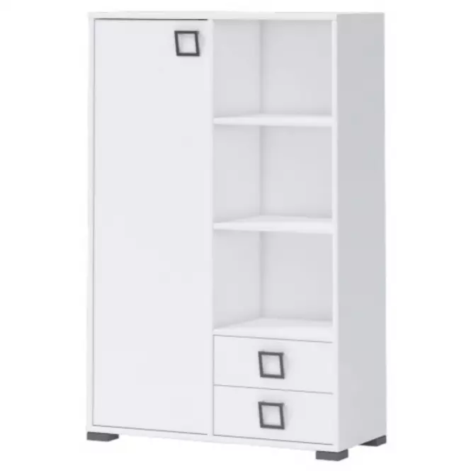 Könyvszekrény Kiki K12-BE/KI-15 white/white