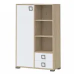Könyvszekrény Kiki K12-BK/KI-15 beech/white