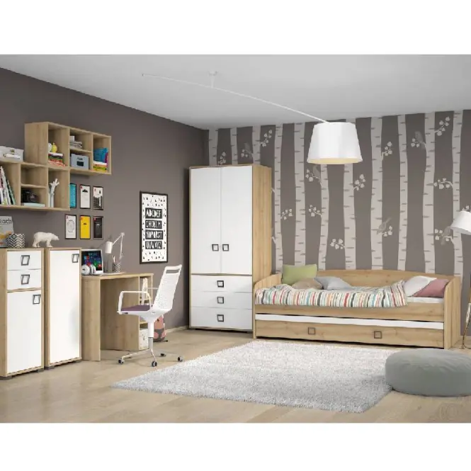 Könyvszekrény Kiki K12-BK/KI-15 beech/white,4