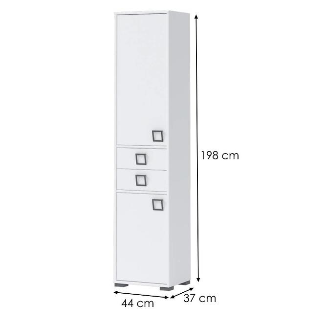 Könyvszekrény Kiki V22-BE/KI-15 white/white