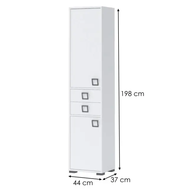 Könyvszekrény Kiki V22-BE/KI-15 white/white,2