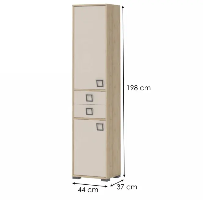 Könyvszekrény Kiki V22-BK/KI-01 beech/sand