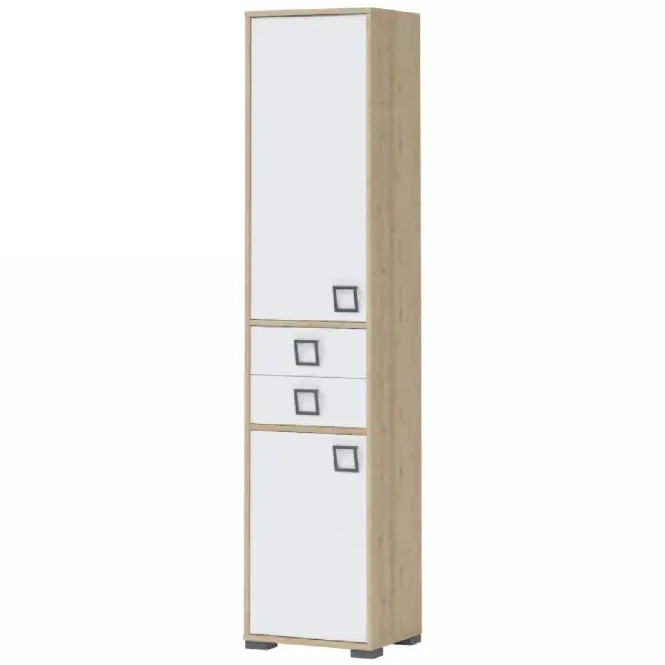Könyvszekrény Kiki V22-BK/KI-15 beech/white