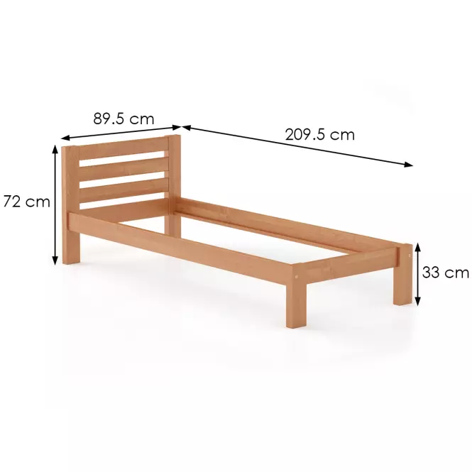 Ágy fenyő LK127–80x200 éger,3