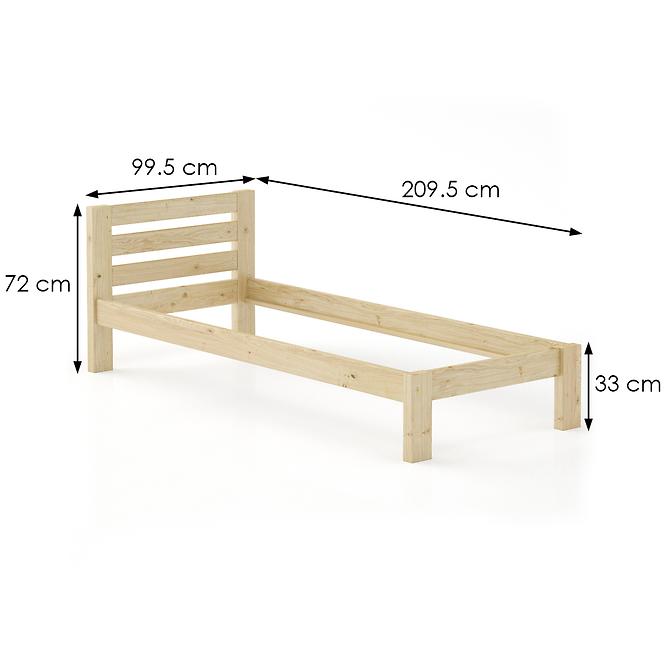 Ágy fenyő LK127–90x200 nyers