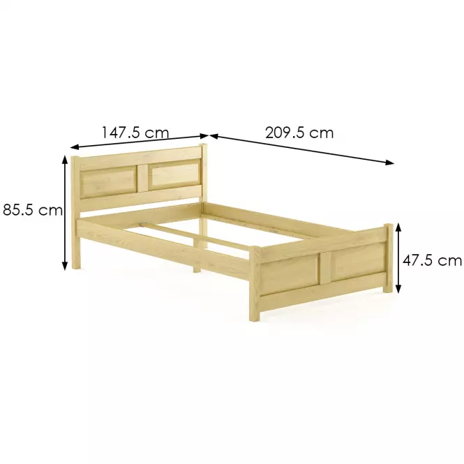 Ágy bükk LK109–140x200 természetes,3