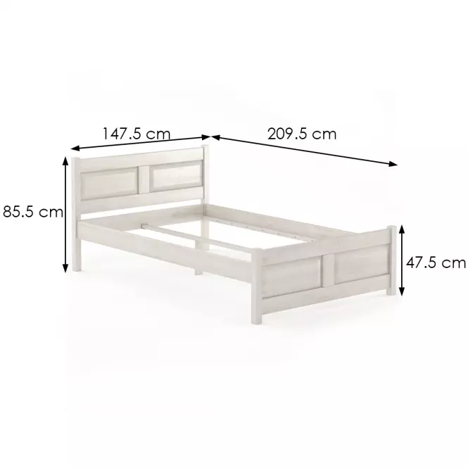 Ágy bükk LK109–140x200 fehérített