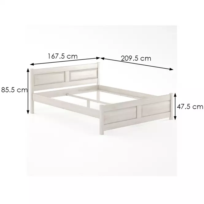 Ágy bükk LK109–160x200 fehérített,3