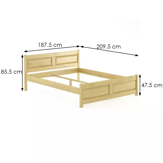 Ágy bükk LK109–180x200 természetes,3