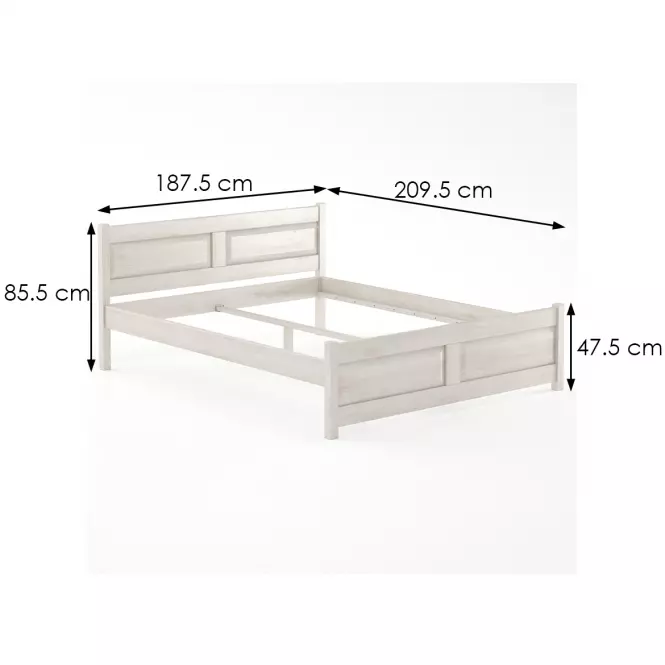 Ágy bükk LK109–180x200 fehérített