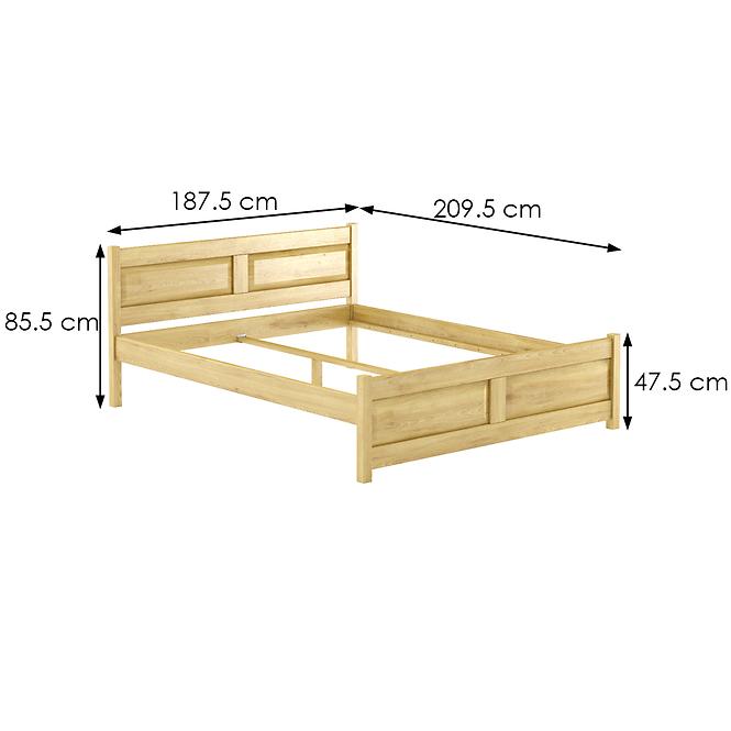 Ágy bükk LK109–180x200 rustikal