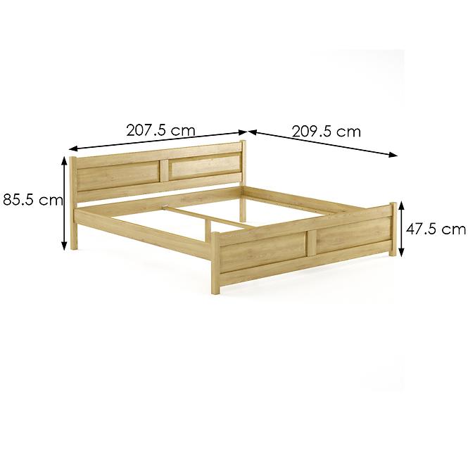 Ágy bükk LK109–200x200 rustikal