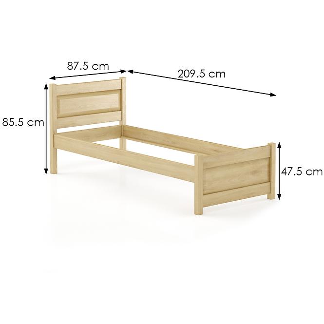 Ágy bükk LK120–80x200 természetes