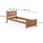 Ágy bükk LK120–80x200 cherry,3